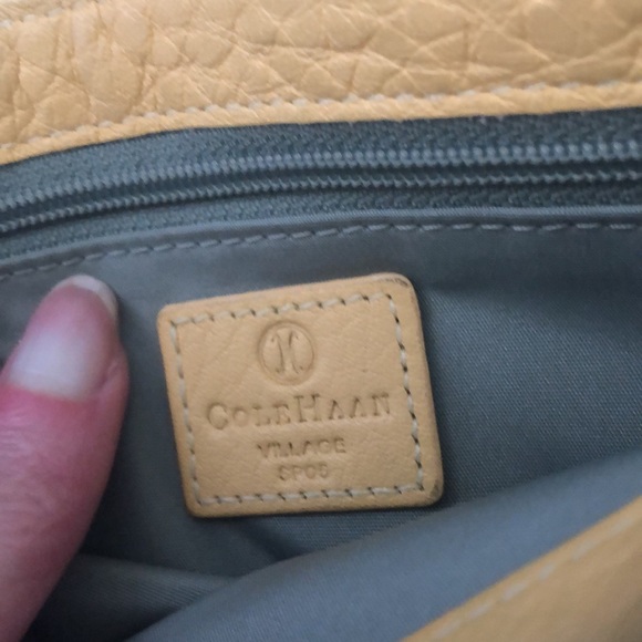 Cole Haan | Village spog yellow leather clutch wristlet handbag - Picture 11 of 15
